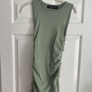Super cute green fitted knit dress